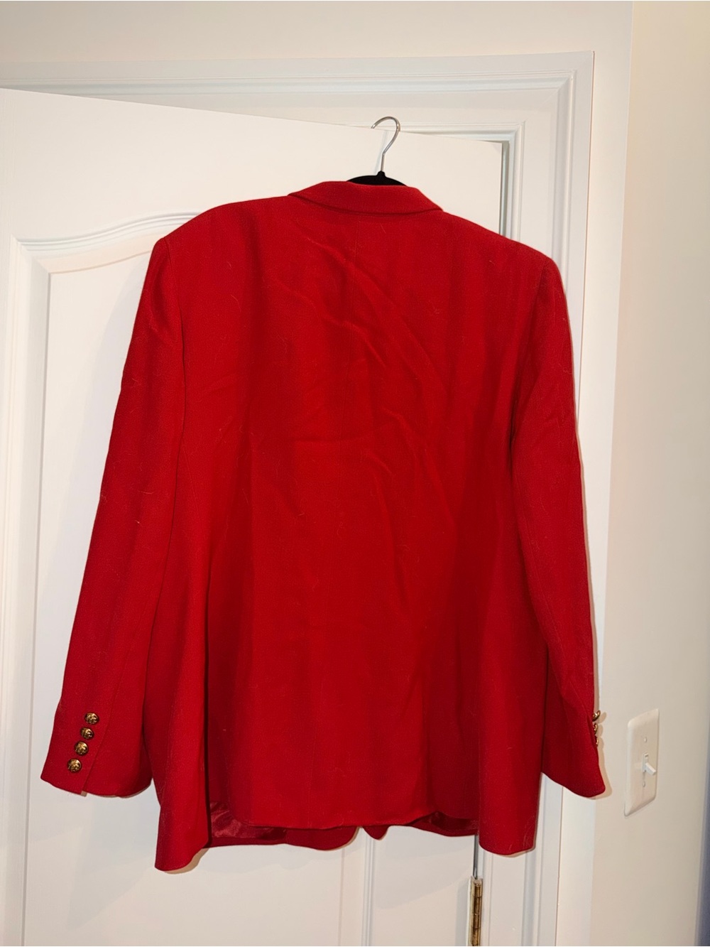 Vintage Ralph Lauren Red Embroidered Crest Blazer with Gold Buttons - Picture 10 of 10